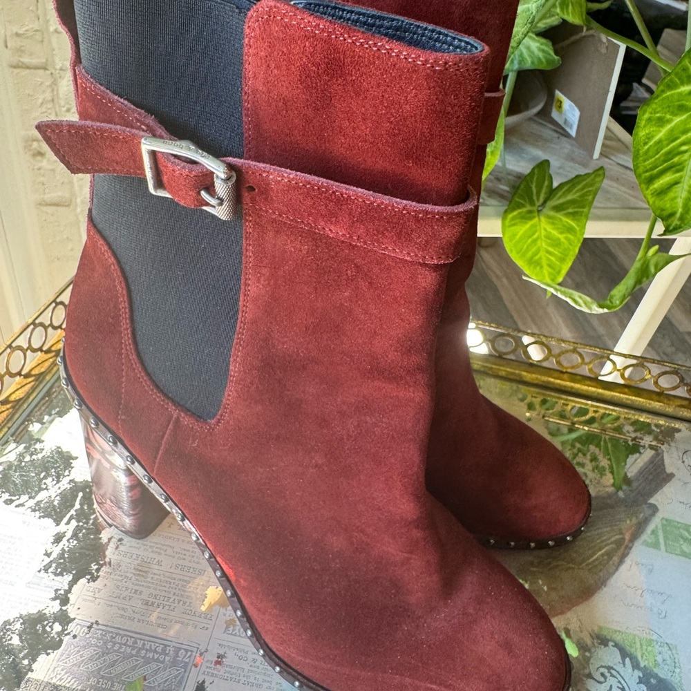 RAG & BONE Burgundy Romi Bootie Size 40 Retail $595